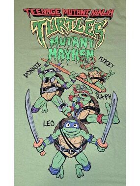 Teenage Mutant Ninja Turtles Mens XL Green Shirt Nickelodeon New